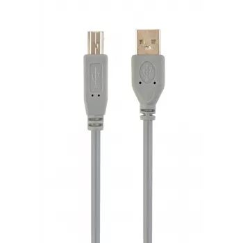 USB 2.0 A-uros B-uros -kaapeli, 1,8 m, harmaa