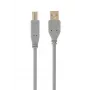 USB 2.0 A-uros B-uros -kaapeli, 1,8 m, harmaa