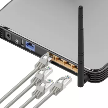Ethernet-patchkaapeli Extralink Cat 5e UTP, 10 m, RJ-45–RJ-45, harmaa