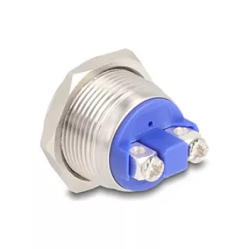 Painokytkin DeLOCK 22040 2P nikkeli ruostumaton teräs 250V 5A