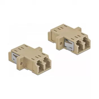 Kuituadapteri DELOCK LC naaras-naaras OM2 Duplex (2 kpl, polybag)