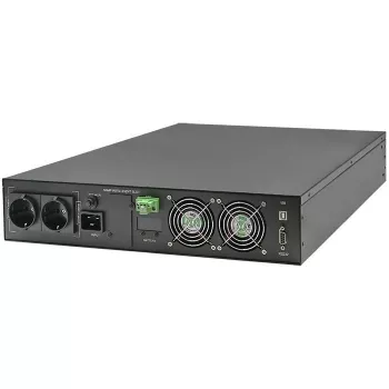 Qoltec UPS AWARYJNY DO RACK 3KVA 3000W tehokerroin 1.0 LCD EPO USB on-LINE (3VA, 3000W, kaksoismuunnos-online-UPS), UPS