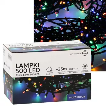 LED-valosarja Extralink 500 LED monivärinen, 25 m, sisä-/ulkokäyttöön, malli EX.73318