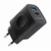 USB-A USB-C -laturi 20W PowerDelivery Quick Charge 3.0, musta
