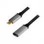 LogiLink USB-kaapeli USB 3.2 Gen 2 CUA0105 0,5 m USB-C musta harmaa