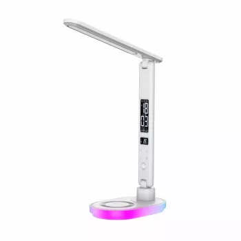 Pöytävalaisin Hawk HW-LAMP03 valkoinen RGB — säädettävä LED-työpöytävalaisin RGB-valaistuksella