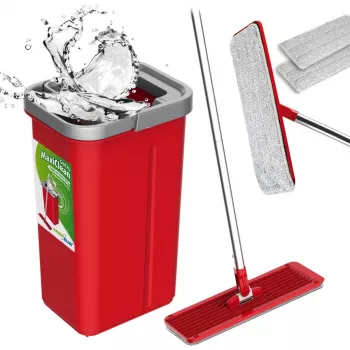 GB870 MaxiClean litteä moppisarja 2-in-1-pesuämpärillä 5,7L moppisarja lattiamoppi puhdistusjärjestelmä puhdistin 360° pyörivä moppupää