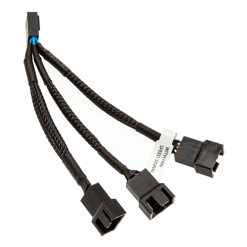 EK Water Blocks EK-kaapeli Y-haaroitin 3x 4-pin-PWM-tuulettimelle 10 cm