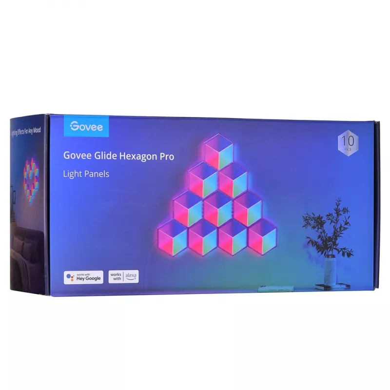 LED älypaneeli Govee B6066 Hexa Pro RGBIC Bluetooth Wi-Fi 10 kpl
