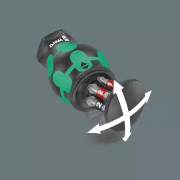 Wera Kraftform compact Stubby Magazin 2 monitoimiruuvimeisseli talttapääruuvimeisseli