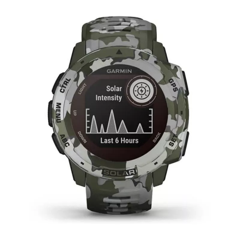 GPS-kello Garmin Instinct Solar Camo Edition maastokuvio
