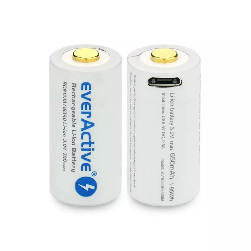 Uudelleenladattava akku everActive EV16340 700mAh 3V micro-USB-lataustoiminnolla