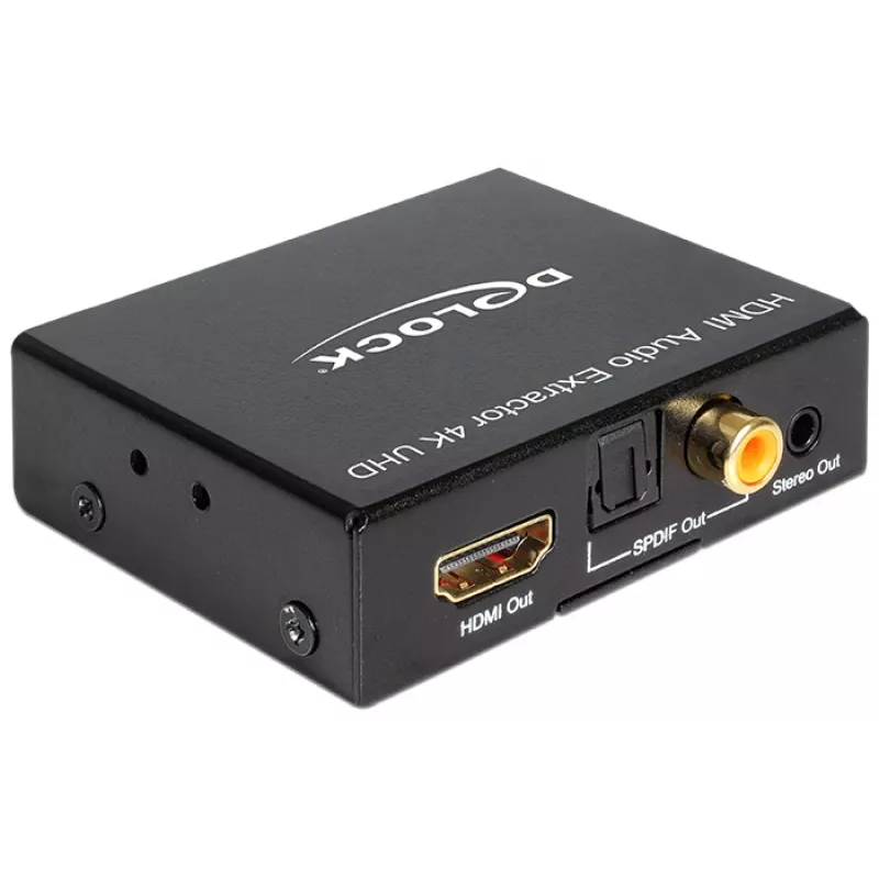 HDMI stereo / 5.1 -kanava audion erotin 4K, sovitin musta