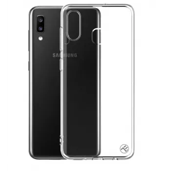 Tellur silikonikotelo Samsung Galaxy A20 -puhelimelle, läpinäkyvä, pehmeä suojakotelo