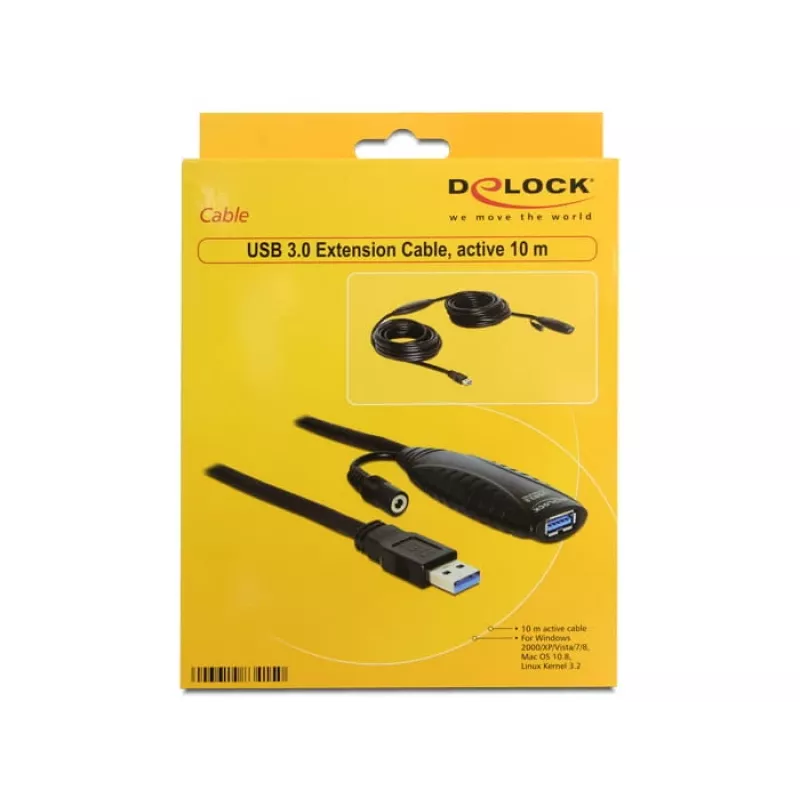 USB-kaapeli DeLOCK USB3.0-A - USB3.0-A 10m