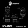 Bitspower Artemis BPM-AT45R-PG 45° kääntyvä liitin, platinanharmaa