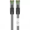 Goobay CAT 8.1 -patchkaapeli, S/FTP (PiMF), harmaa, 0,5 m - LSZH halogeeniton, kupari AWG 24 (55135)