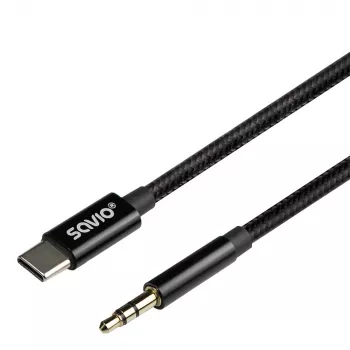 Audiokaapeli Savio CL-188 2 m musta pistoke - pistoke