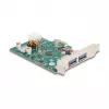DeLOCK PCI Express x1 -kortti USB Type-C PD 30W 2x USB Type-A 5Gbps