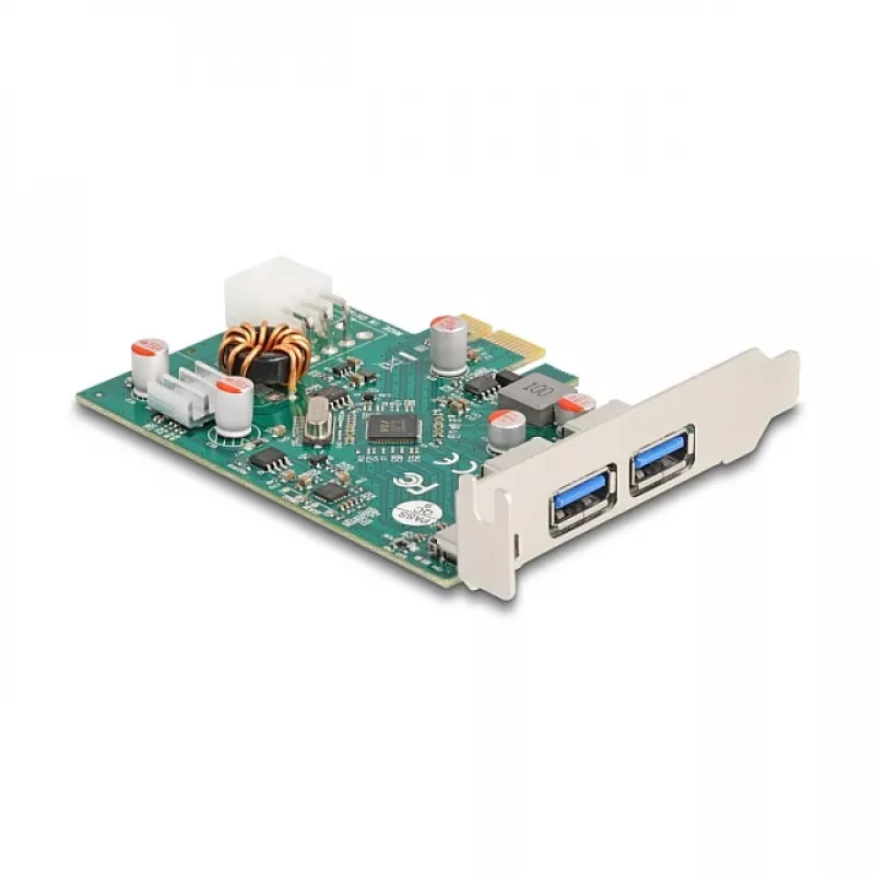 DeLOCK PCI Express x1 -kortti USB Type-C PD 30W 2x USB Type-A 5Gbps