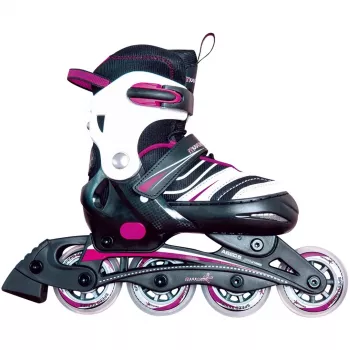 Säädettävät lasten inline-luistimet koko 29-32, rullaluistimet pinkki/musta