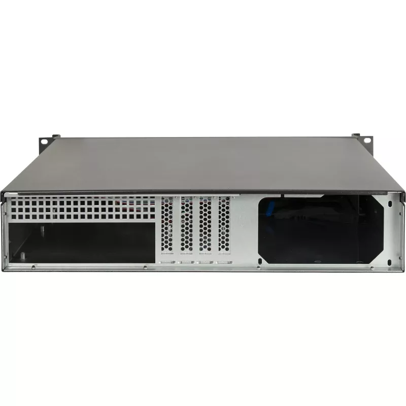 Inter-Tech 2U-K-240L 2U räkkiasennettava palvelinkotelo Micro-ATX-emolevylle, musta
