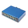 Digitus 16-porttinen Gigabit Ethernet verkkokytkin, teollinen, hallitsematon