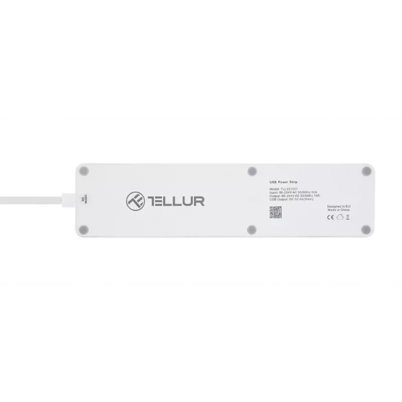 Tellur WiFi älypistorasia 3 AC-pistorasialla ja 4 USB-portilla (4A)