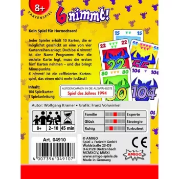 Amigo 6 nimmt!, korttipeli