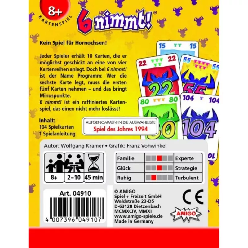 Amigo 6 nimmt!, korttipeli