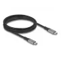 USB-kaapeli DeLOCK 81192 USB4 Gen 2x2 2 m USB-C musta harmaa