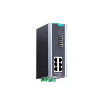 Teollisuus-Ethernet-kytkin MOXA PT-508-SS-LC-HV — 8 porttia 10/100/1000 Mbit/s, metallikotelo
