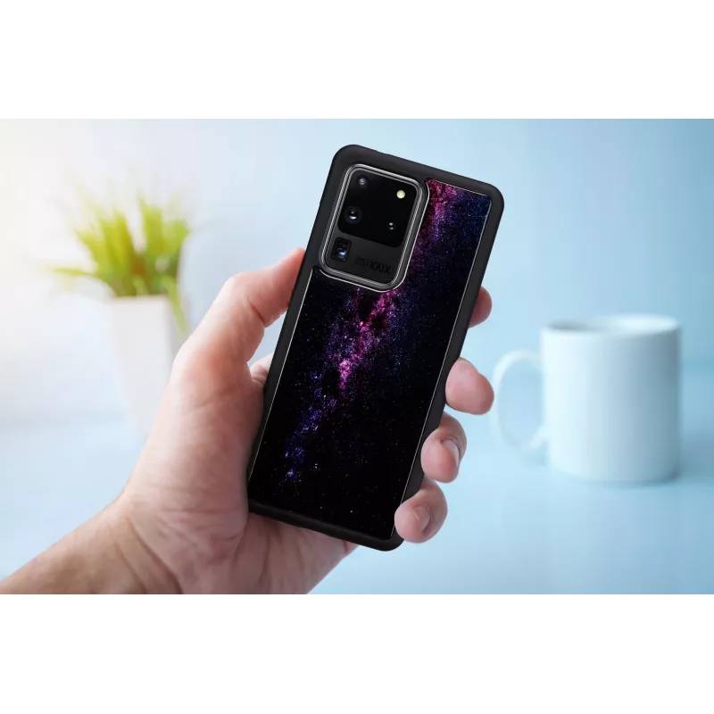 iKins suojakotelo Samsung Galaxy S20 Ultralle – musta Milky Way -viimeistely