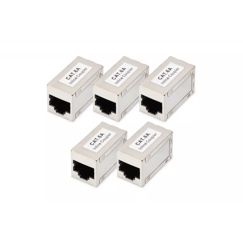 Digitus CAT 6A modulaariset suojatut liittimet 5 kpl RJ-45 kultapinnat