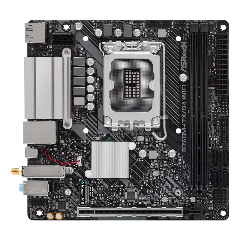 Emolevy ASRock B760M-ITX/D4 WiFi Intel B760 LGA 1700 mini ITX