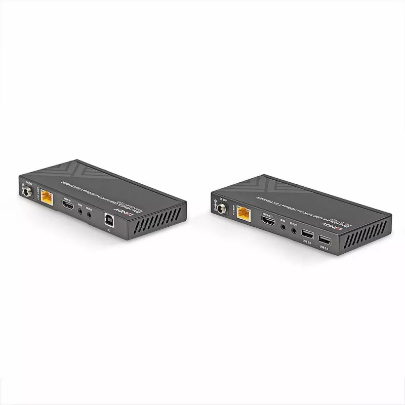Lindy 150m Cat.6 HDMI 4K60, USB 2.0 ja IR HDBaseT KVM-jatko