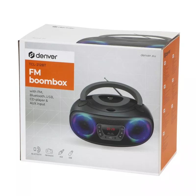 Kannettava CD-soitin Denver TCL-212BT harmaa