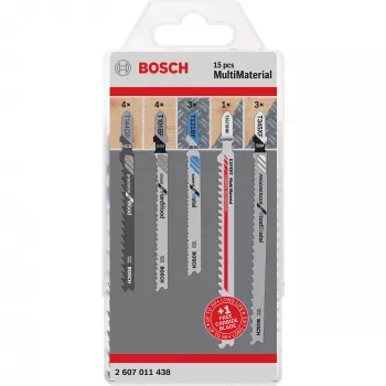 Bosch 2 607 011 438 pistosaha-/kuvio-/puukkosahanterä pistosahanterä Carbide 15 kpl