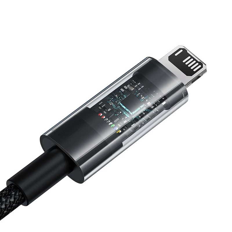Baseus Gem USB-IP 2,4A pikalatauskaapeli 2 m musta