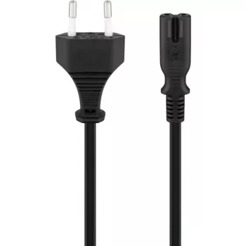 Wentronic Goobay Euro-liitäntäkaapeli, 3 m, musta - europistoke (tyyppi C, CEE 7/16) > laitekaappi C7 (95038)