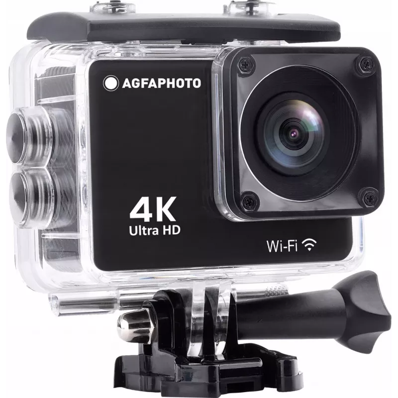 AgfaPhoto action-kamera 4K, vedenpitävä, Wi-Fi, hidastus/ajastus (AC9000BK)
