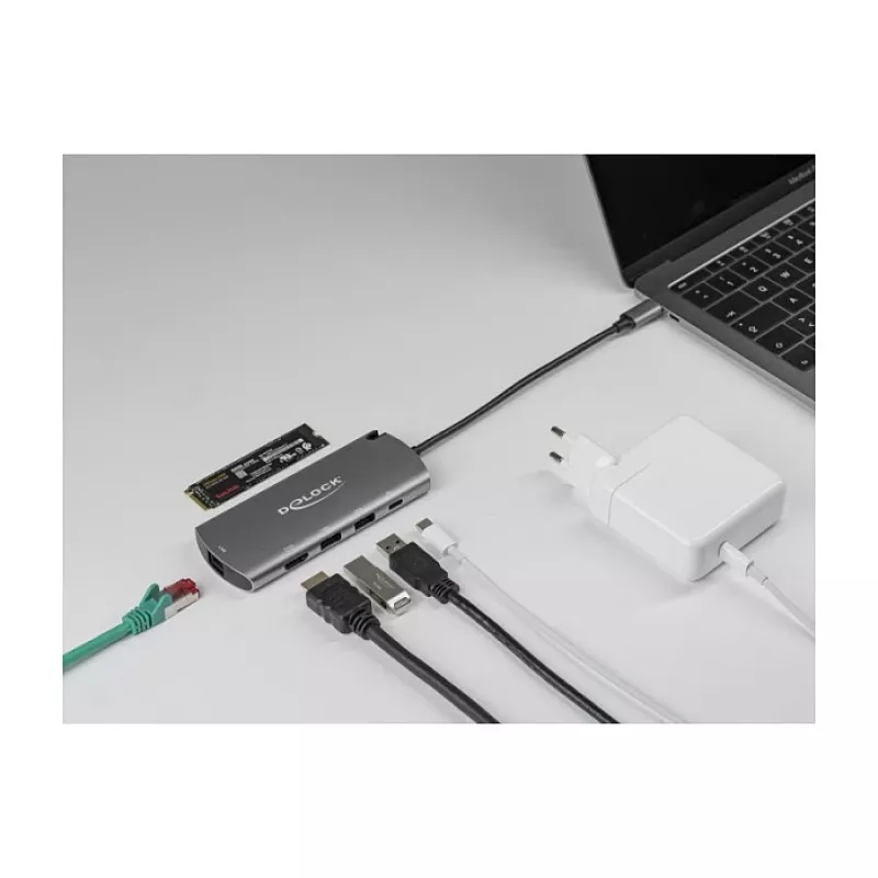 Telakointiasema DeLOCK USB Type-C -telakointiasema M.2-paikalla