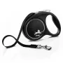 Flexi Black Design M joustohihna koiralle, 5 m nauha, enintään 25 kg