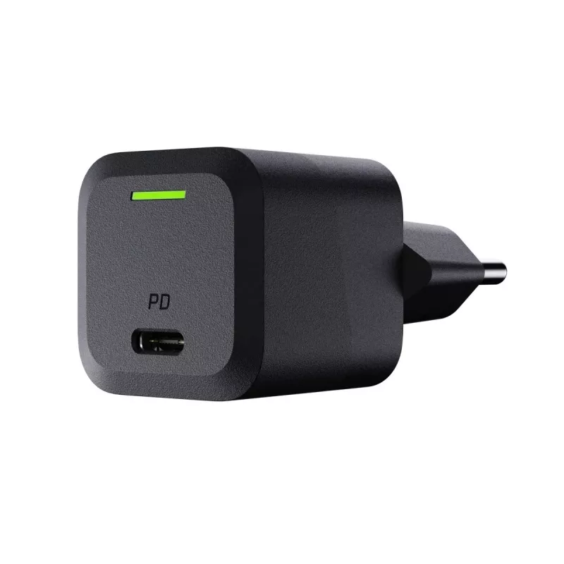 Laturi mobiililaitteille Green Cell CHARGC06, USB-C 33W, Quick Charge 3.0, AC-tulo 100–240V, musta