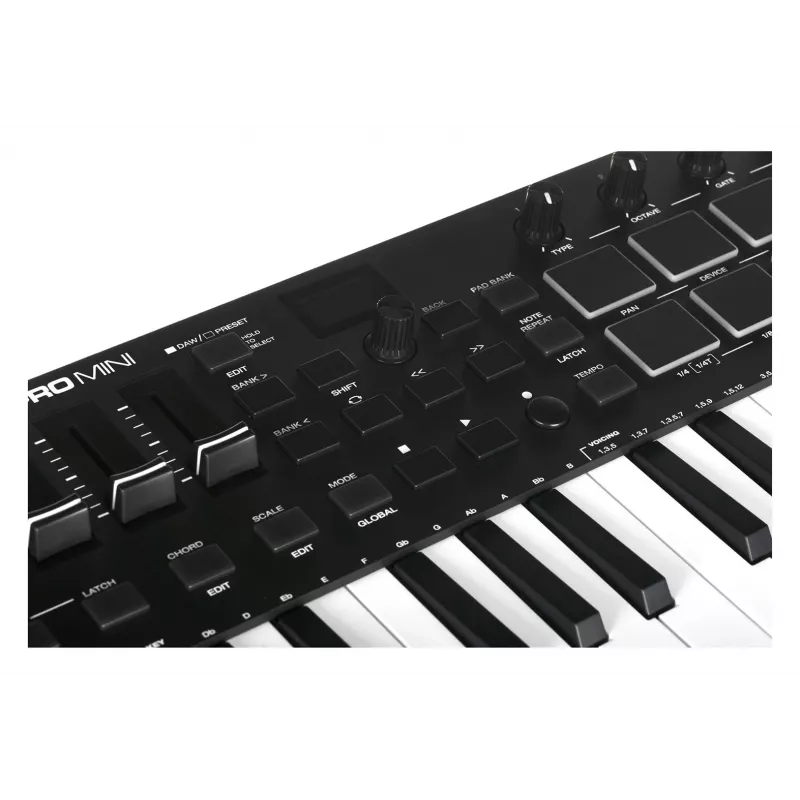 M-AUDIO Oxygen Pro Mini MIDI-kosketinsoitin 32 kosketinta USB musta