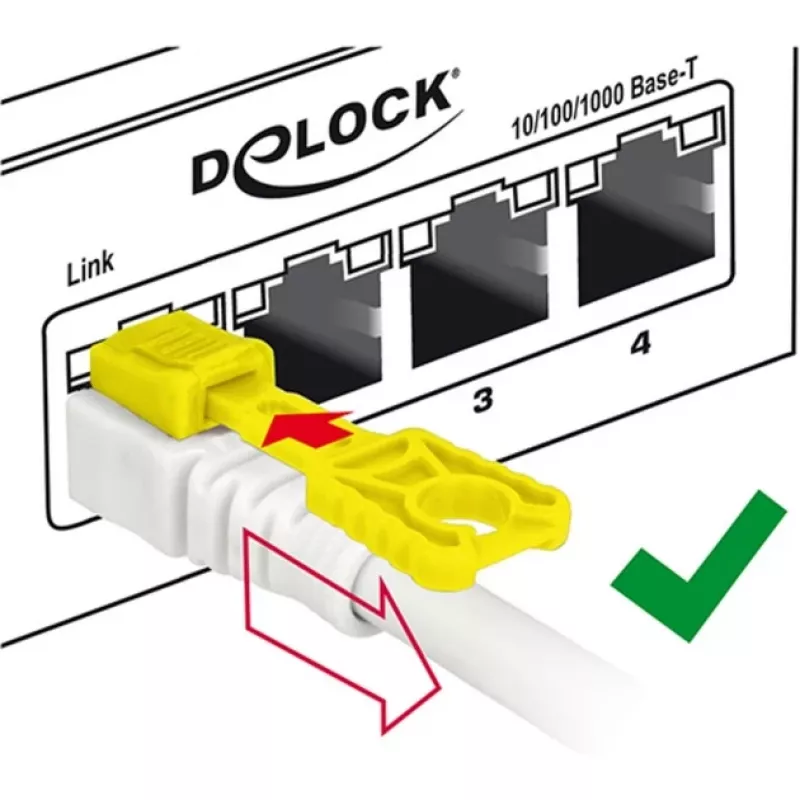 Verkkokaapeli DeLOCK 85330 RJ-45 Cat6a 0,5 m valkoinen