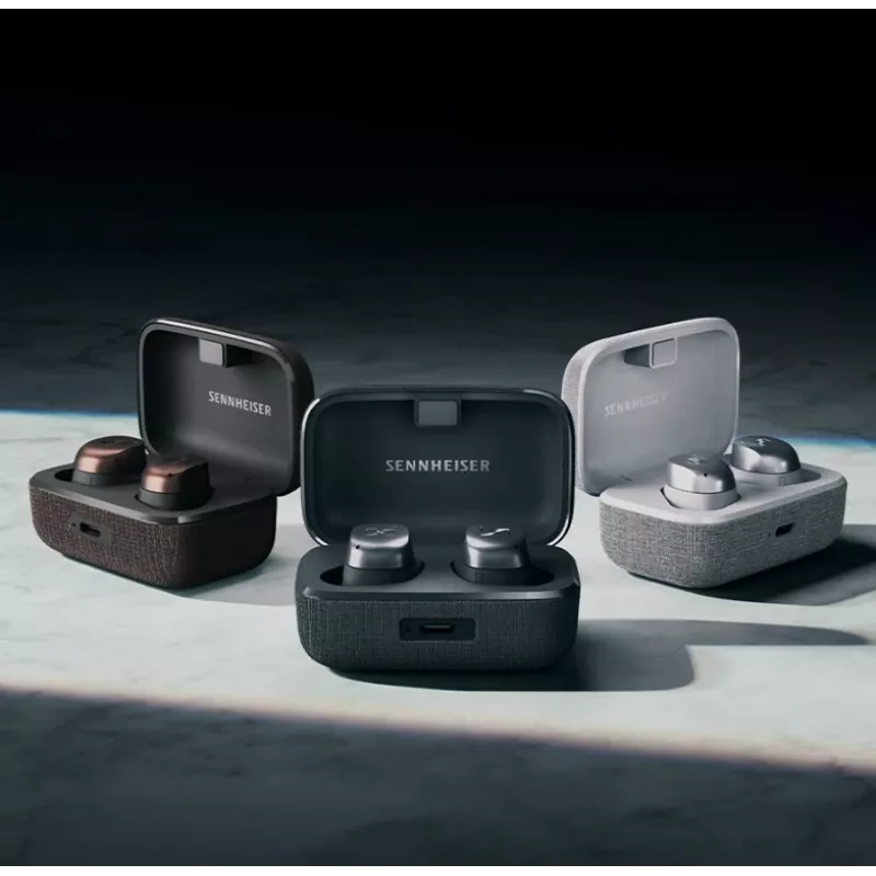 SENNHEISER Momentum MTW4 langattomat Bluetooth Noise-Cancelling urheilunappikuulokkeet - valkoinen & hopea