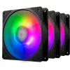 Sarja, jossa 3 COOLER MASTER -tuuletinta Mobius 120P ARGB