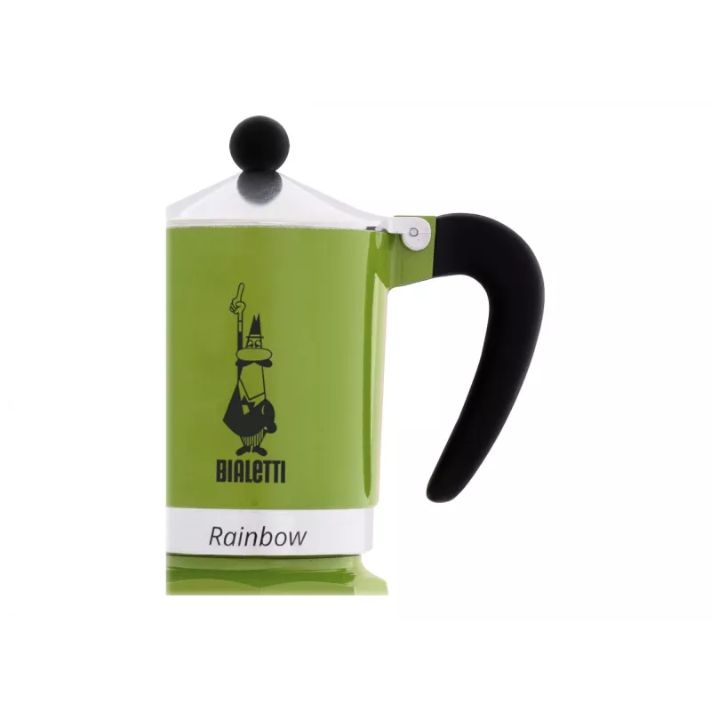 Bialetti Rainbow mokkapannu musta, vihreä