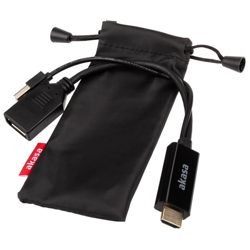 HDMI-DisplayPort-adapterikaapeli Akasa AK-CBHD24-25BK